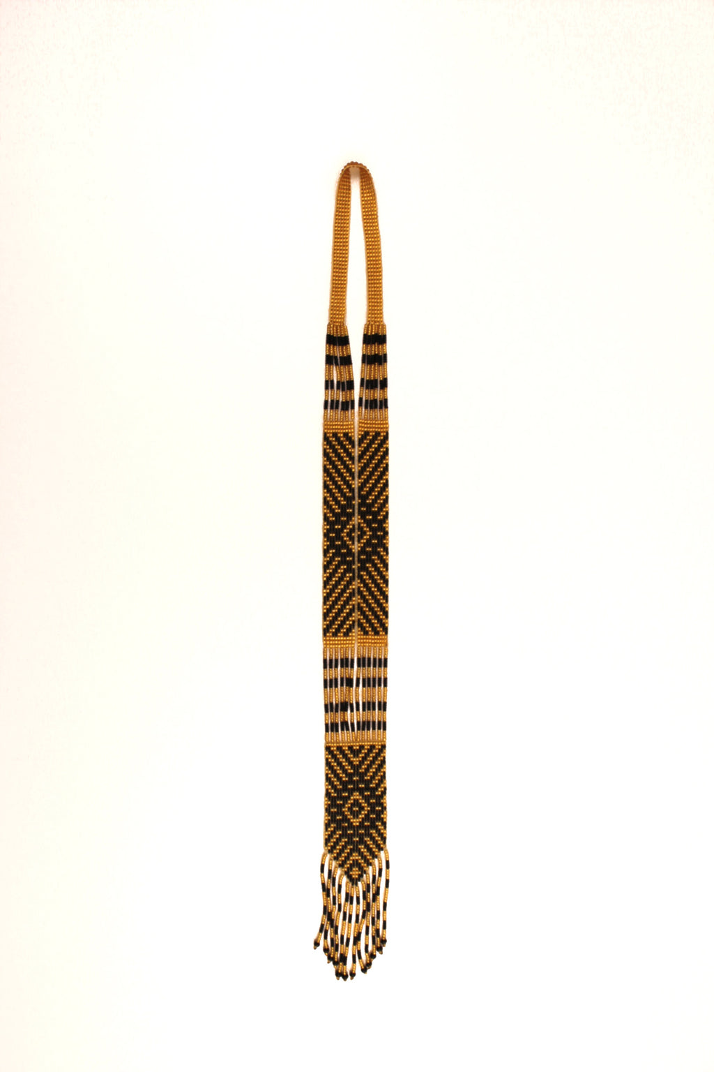 Legend of Gold necklace, approx. 48 cm x 4 cm, entirely handmade with colorful beads