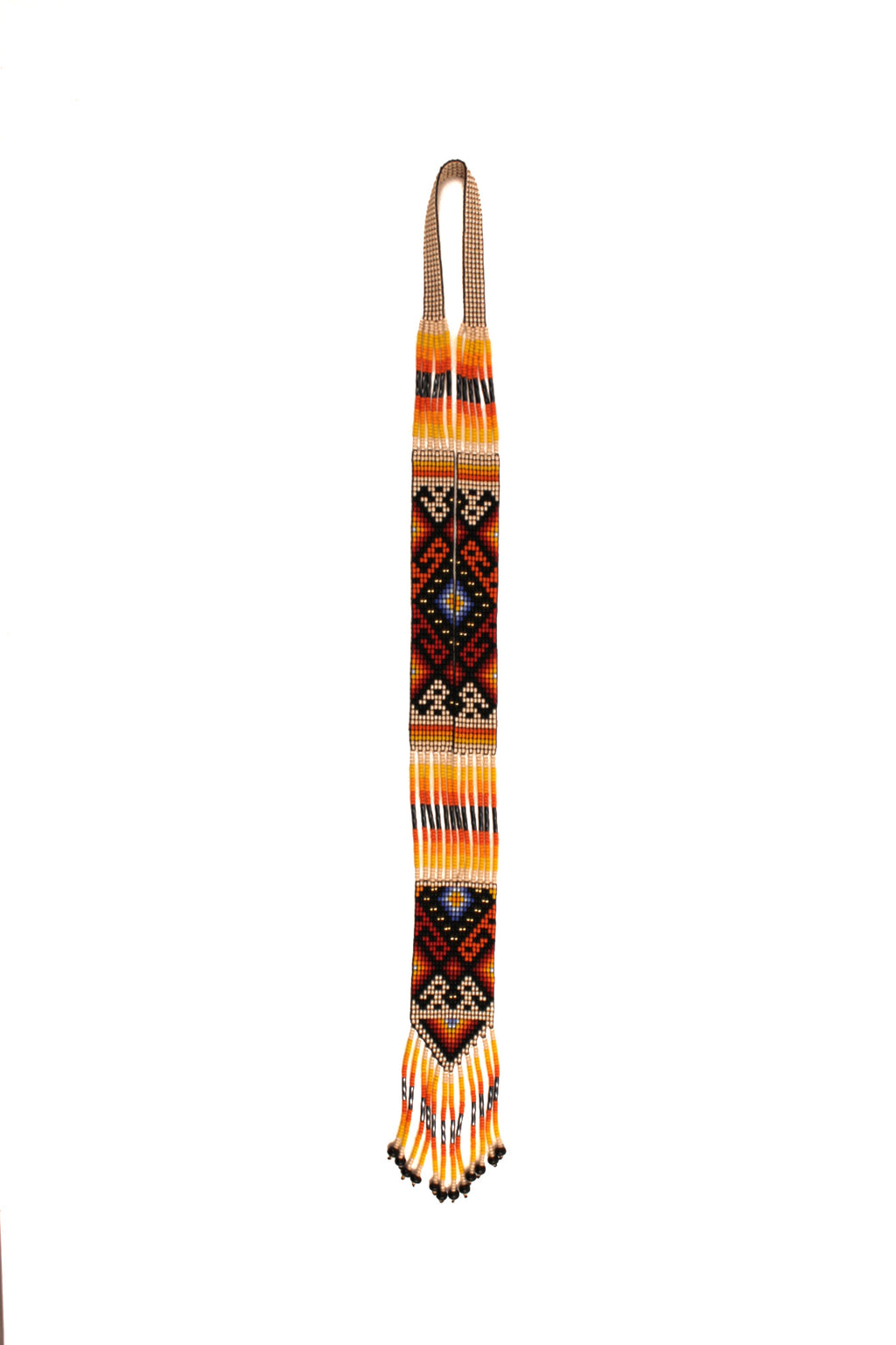 Spirit necklace about 48 cm x 4 cm, entirely handmade with colorful beads