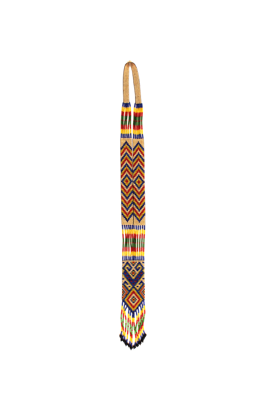 Eye of Horus necklace, approximately 48 cm x 4 cm, entirely handmade from colorful beads