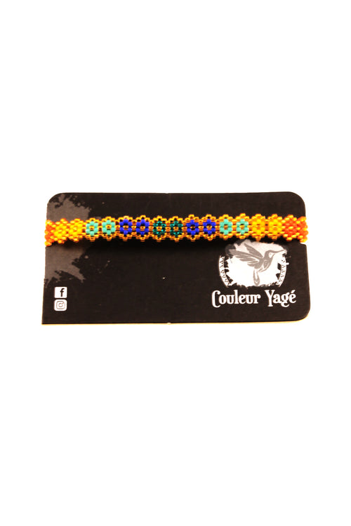 5P gold-plated bracelet with colorful Miyuki beads