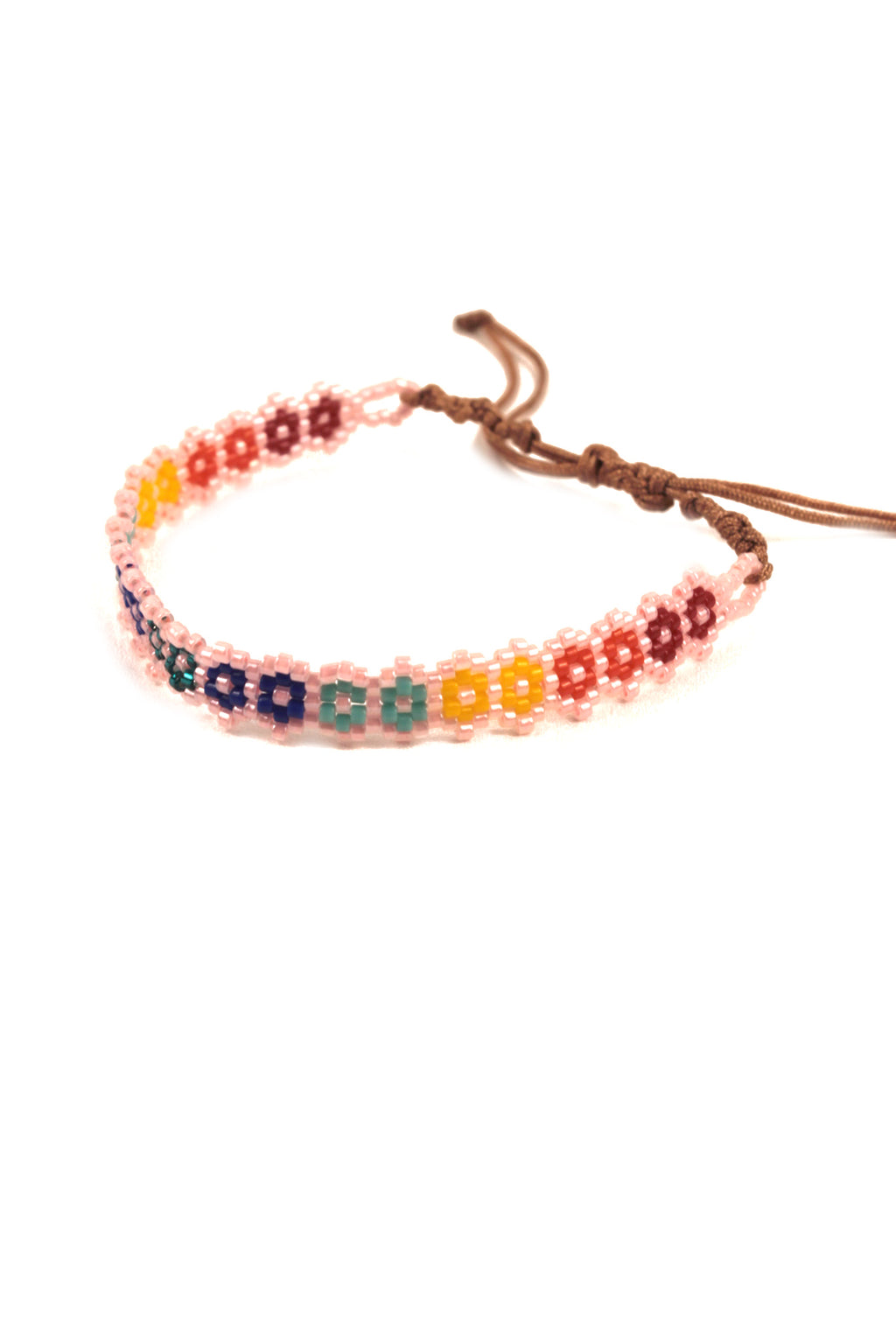 Bracelet Rose 5P en perles colorées Miyuki