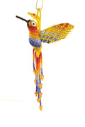 Yellow Hummingbird in Colorful Beads – 3D