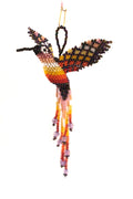 Violet hummingbird in colored beads - 3D