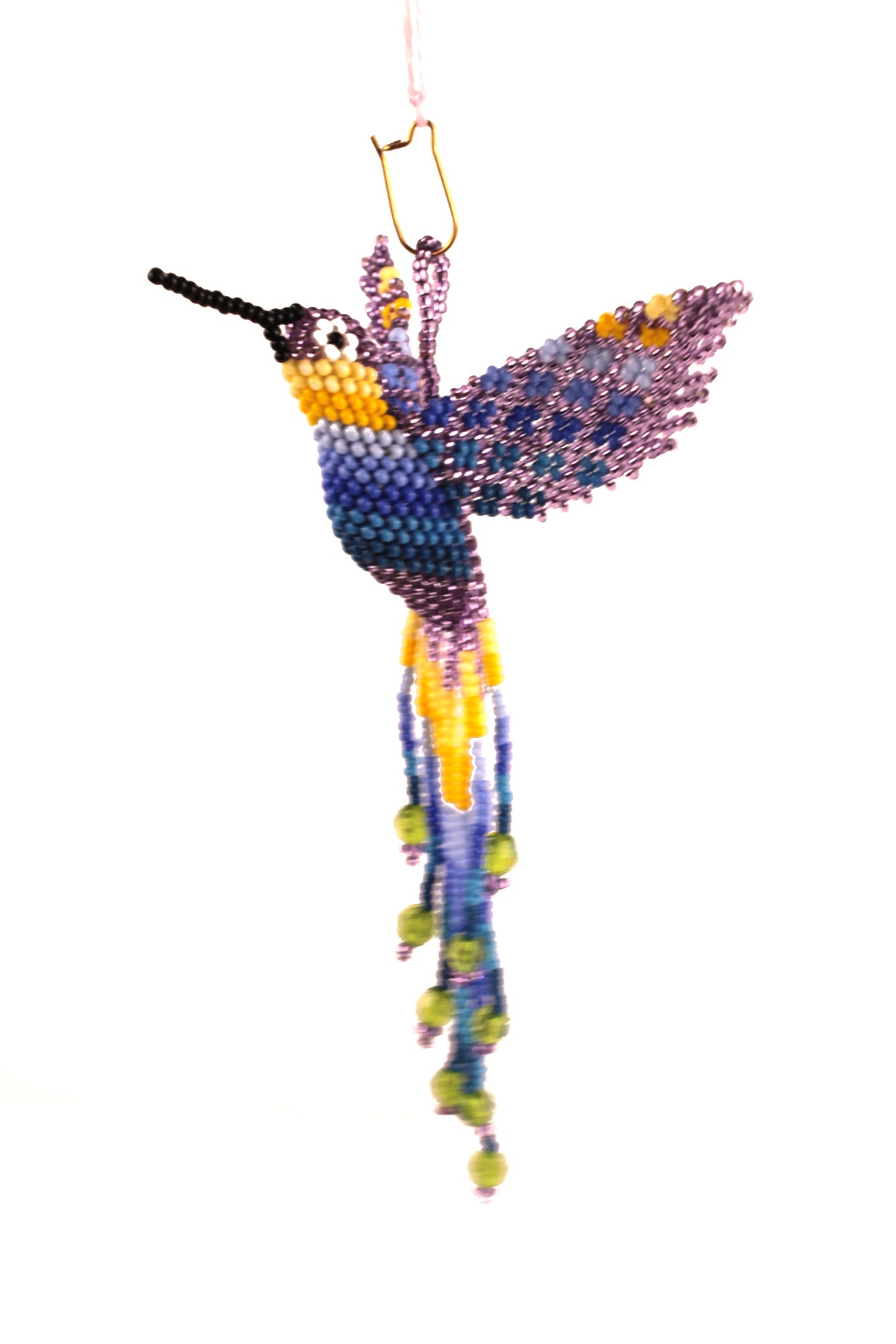Colibri Violet Clair en perles colorées – 3D