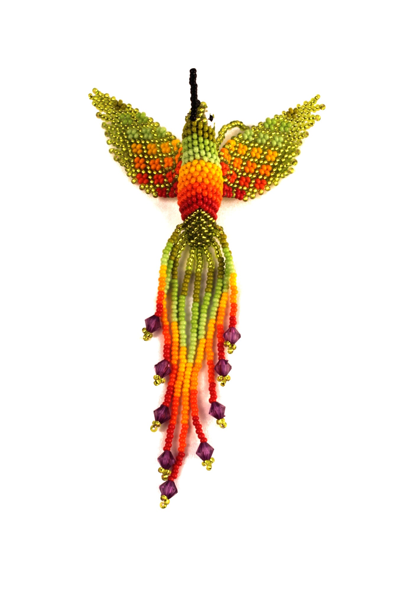 Colibri Vert Clair en perles colorées – 3D