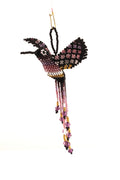 Black and Purple Beaded Hummingbird – 3D
