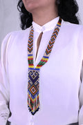 Eye of Horus necklace, approximately 48 cm x 4 cm, entirely handmade from colorful beads