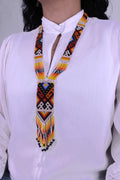 Spirit necklace about 48 cm x 4 cm, entirely handmade with colorful beads