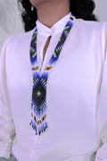 Inti necklace approximately 48 cm x 4 cm, entirely handmade with colorful beads